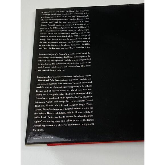 Ferrari Design of A Legend The Official History & Catalog Gianni Rogliatti HC DJ - Picture 9 of 9
